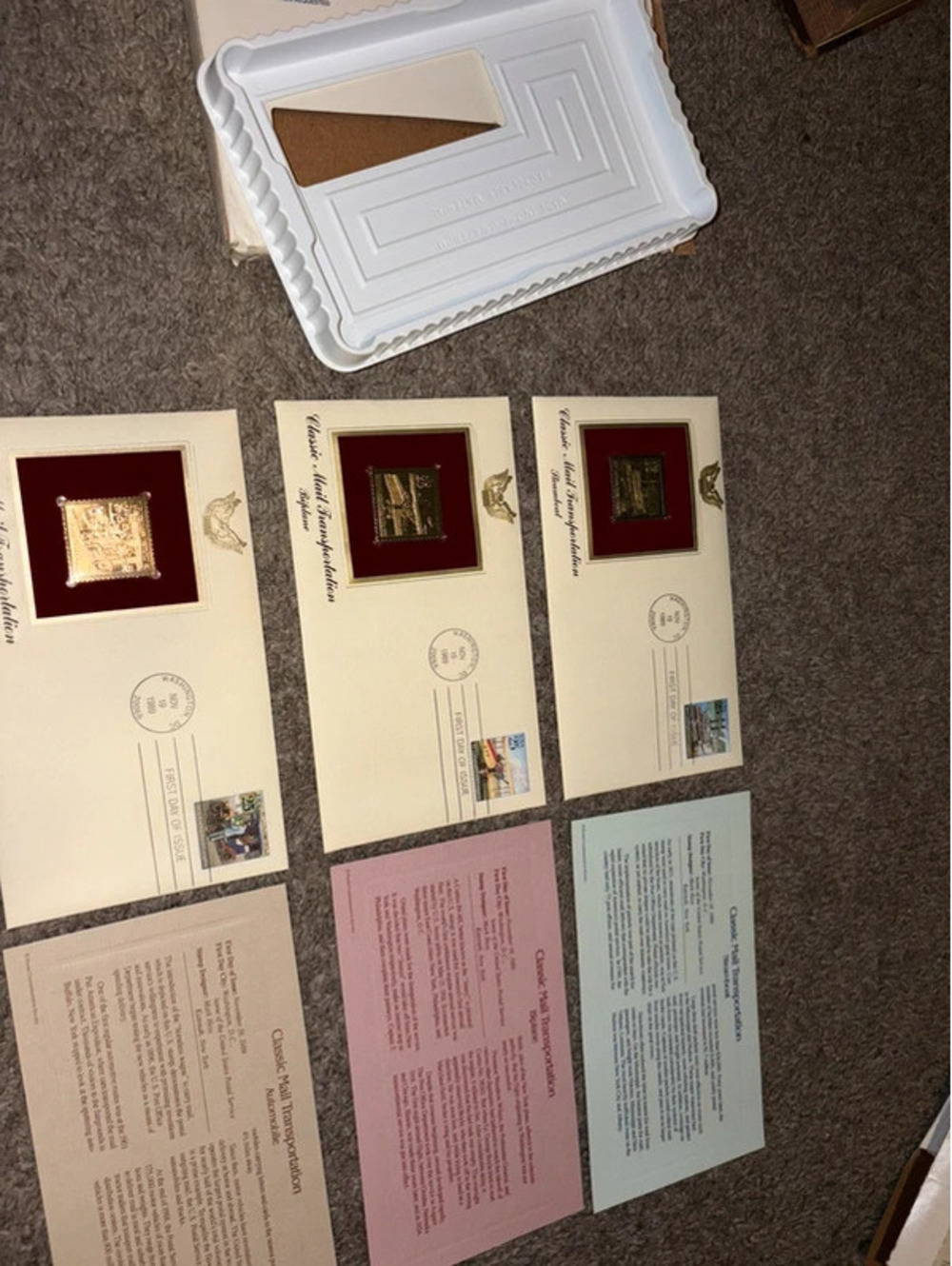 1989 classic mail trasportation 22k (pcs stamp set